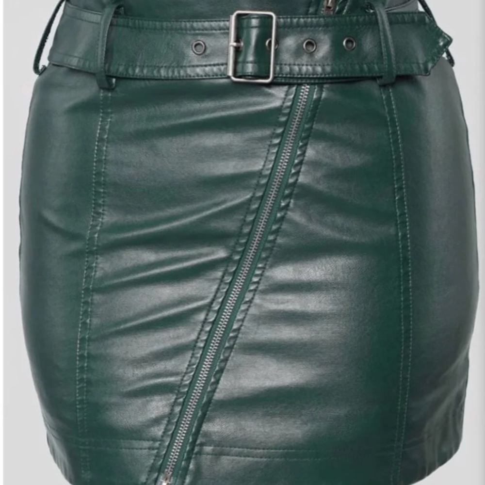 Fashion Nova leather skirt
